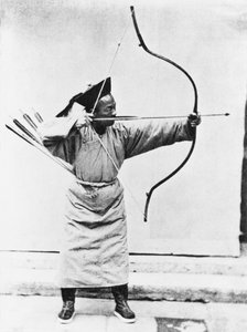 Kinesisk bueskytter, ca. 1870